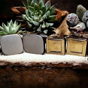 Exquisite men's silver and gold cufflinks